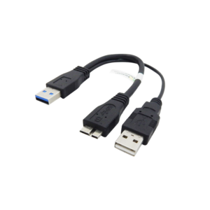 کابل USB 3.0 Micro B هارد با شارژر فرانت 20 سانتی متری